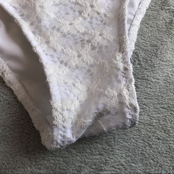 Cupshe White Floral Lace One-Piece Swimsuit Bridal - Picture 7 of 15